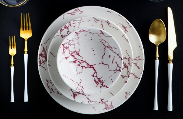 Acar Hira 24 Parça Yemek Takımı (Mürdüm)