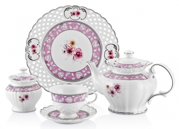 W.Fischer Fine Bone Daisy WF-45203 45 Parça Kahvaltı Takımı