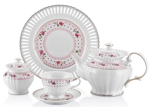 W.Fischer Fine Bone Daisy WF-45201 45 Parça Kahvaltı Takımı