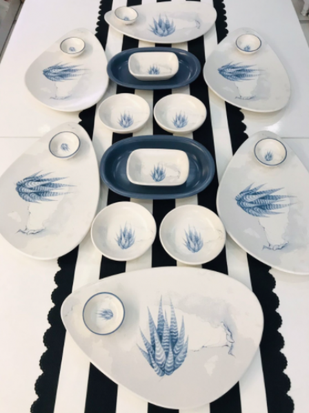 Keramika Blue Magis Kaktüs 20 Parça Kahvaltı Takımı