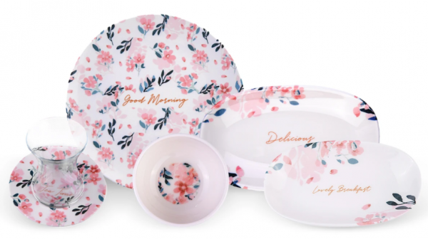 Karaca Lovely Pink 26 Parça Kahvaltı Takımı