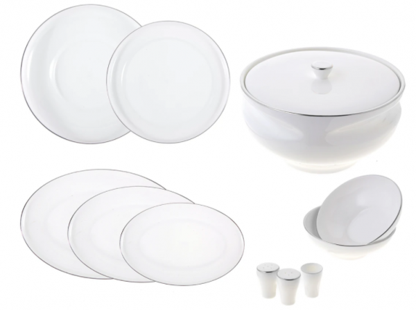 Jumbo Cosmos Platin 60 Parça Yemek Takımı