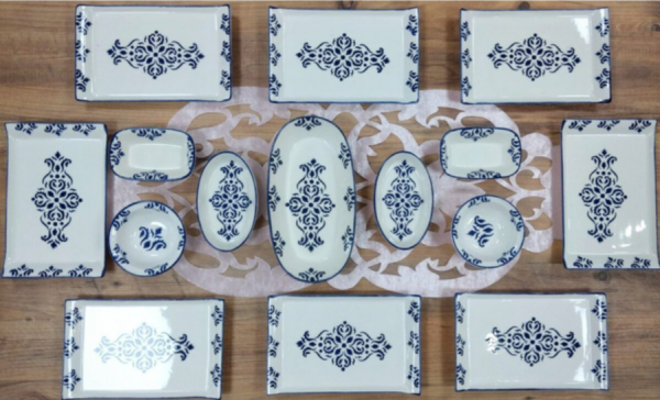 Yiğit Seramik Züccaciye Isırgan Model 15 Parça Kahvaltı Takımı