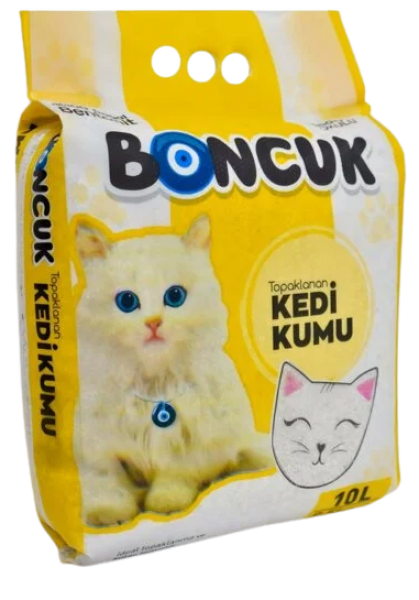 Boncuk Bentonit Papatya Kokulu 10 lt Kedi Kumu (10 lt)