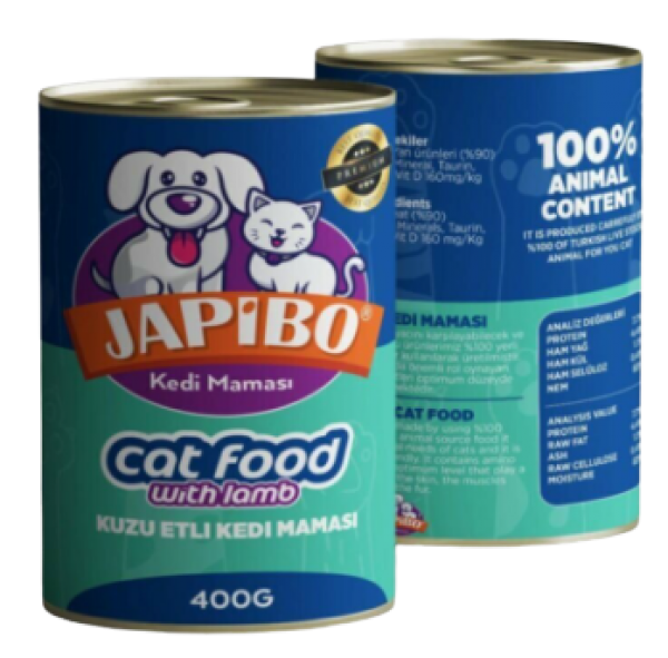 Japibo Tahılsız Kuzu Etli Yetişkin 400 gr Kedi Maması