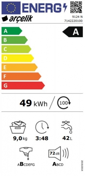 Arçelik 9124 N Çamaşır Makinesi