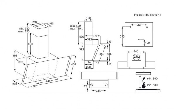 Electrolux EFV90656OK Davlumbaz