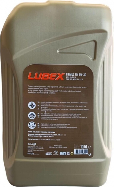 Lubex Primus FM 5W-30 Motor Yağı (10.5 litre)