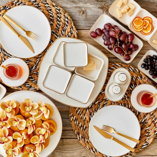 Bella Maison Allure Beyaz 21 Parça Kahvaltı Takımı