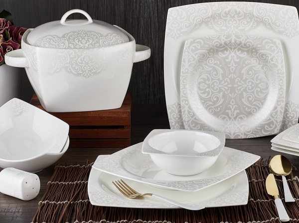 Aryıldız Bone Square 45005 60 Parça Yemek Takımı