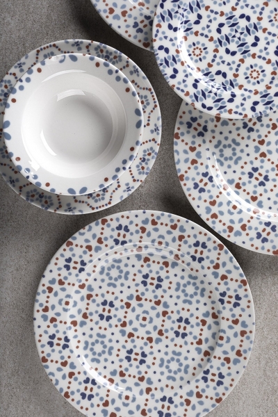 Aryıldız Blue Tile 24 Parça Yemek Takımı