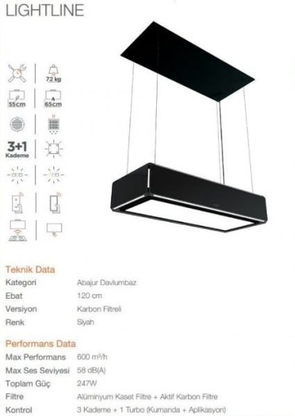 Silverline 4390 Lihtline Davlumbaz