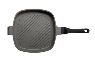 Acar Liya Grey Lüx Döküm Izgara Tava 26 cm