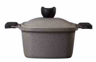 Acar Liya Grey Kare Basık Tencere 26 cm