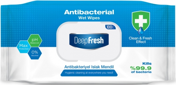 Deep Fresh Antibakteriyel Islak Mendil (100 Yaprak)