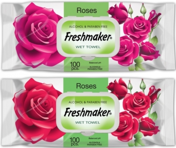 Freshmaker Gül Kokulu Islak Mendil