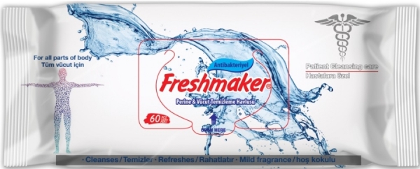 Freshmaker Antibakteriyel Hasta Perine ve Vücut Temizleme Mendili