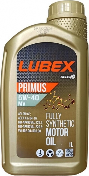 Lubex Primus MV 5W-40 Motor Yağı (1 litre)