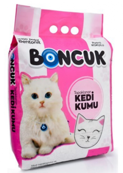 Boncuk Doğal Bentonit Bebek Pudralı 5 lt Kedi Kumu (5 lt)