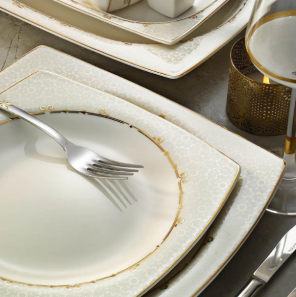 Kütahya Porselen Bone Mare 1137421 62 Parça Yemek Takımı