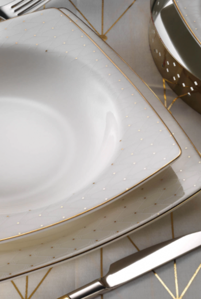Kütahya Porselen Bone Mare 10750 62 Parça Yemek Takımı