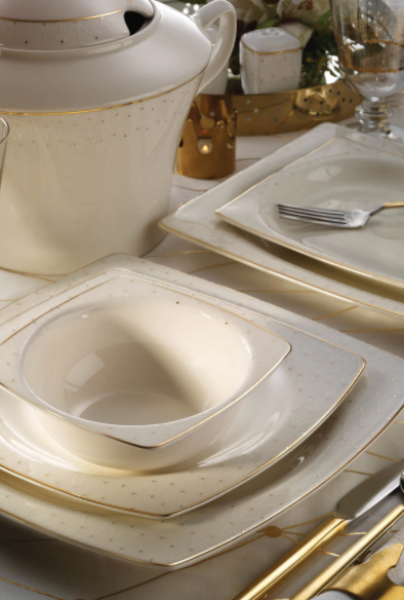 Kütahya Porselen Bone Mare 10750 62 Parça Yemek Takımı