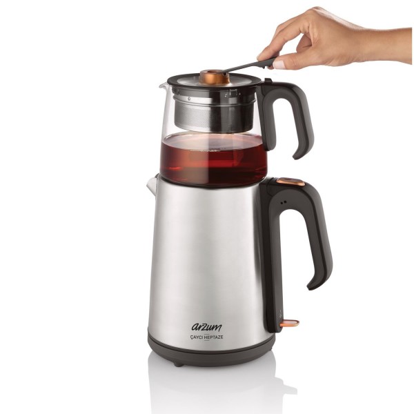 Arzum AR3024 Çaycı Heptaze Çay Makinesi (Inox / Mavi)