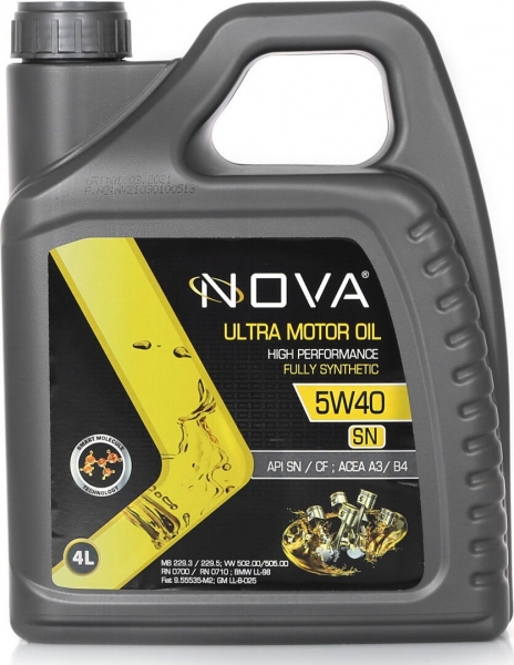 Nova 5W-40 SN Motor Yağı (4 litre)