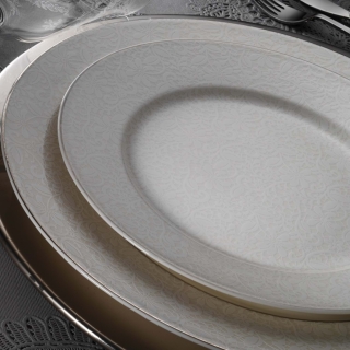 Kütahya Porselen Bone Kalipso 1077120 62 Parça Yemek Takımı
