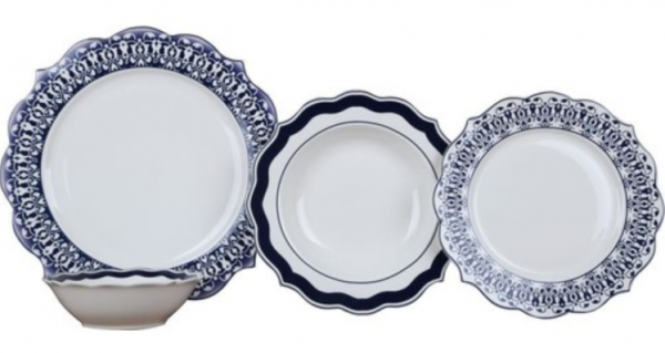 Pink&More Çini Desen 24 Parça Yemek Takımı