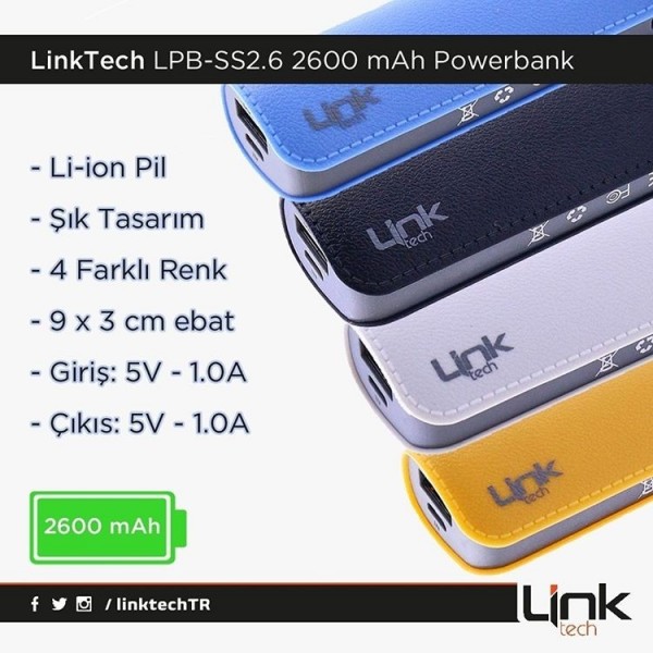 LinkTech LPB-SS2.6 Slim 2600 mAh Powerbank
