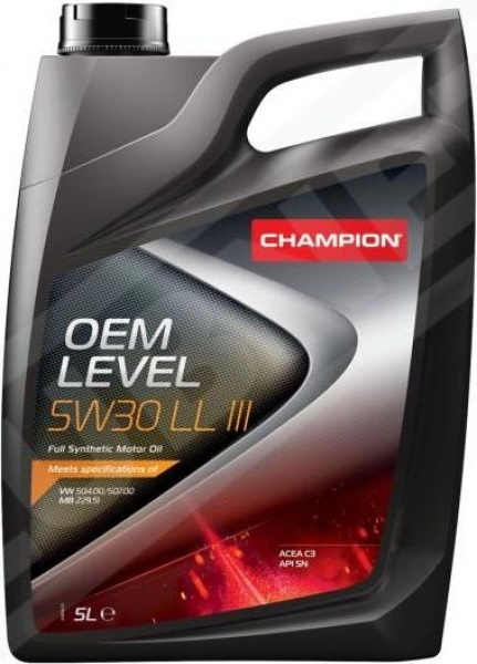 Champion OEM Level 5W-30 LL III Motor Yağı (5 litre)