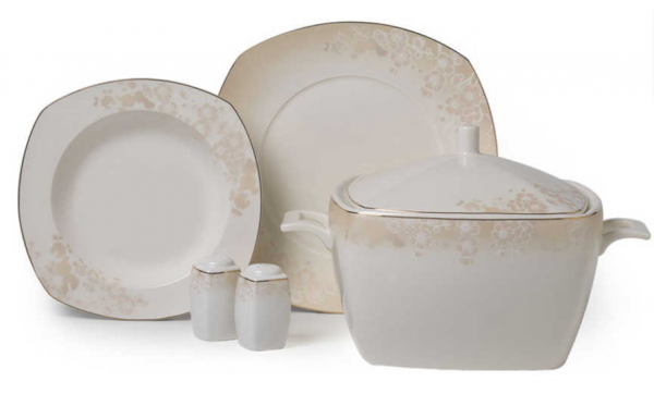 Korkmaz New Bone Kare A8237 60 Parça Yemek Takımı