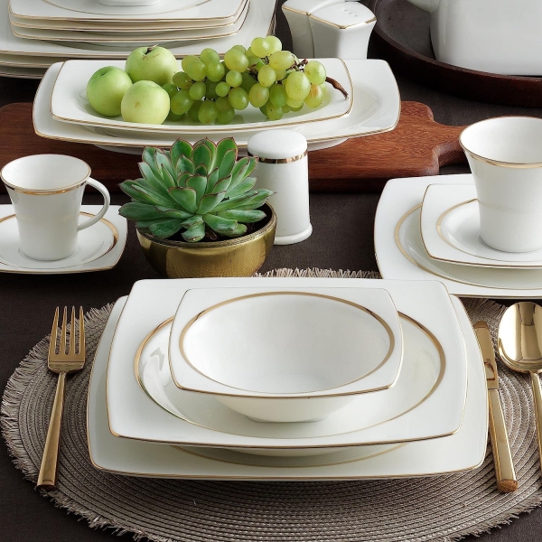 Güral Porselen Caroline 5433 85 Parça Yemek Takımı