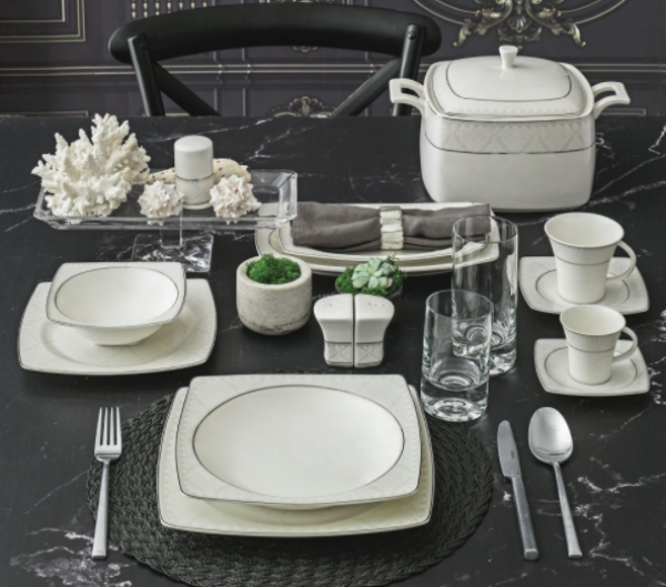 Güral Porselen Caroline 8405450 85 Parça Yemek Takımı
