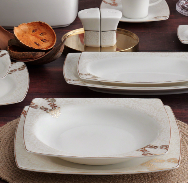Güral Porselen Caroline 8405629 85 Parça Yemek Takımı
