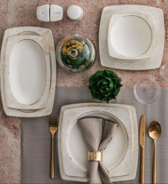 Güral Porselen Caroline 8305172 85 Parça Yemek Takımı