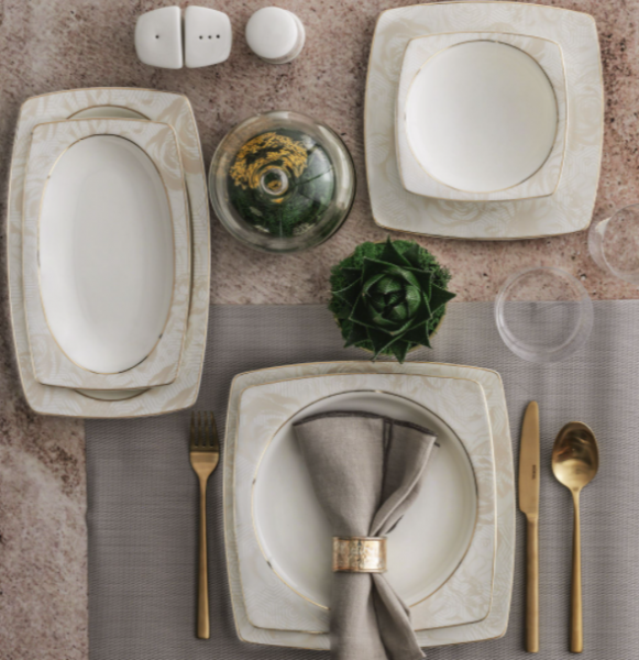 Güral Porselen Caroline 8305172 85 Parça Yemek Takımı
