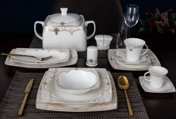 Güral Porselen Caroline 8405941 85 Parça Yemek Takımı