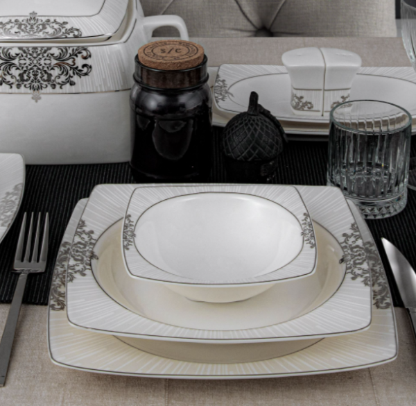 Güral Porselen Caroline 8405921 85 Parça Yemek Takımı