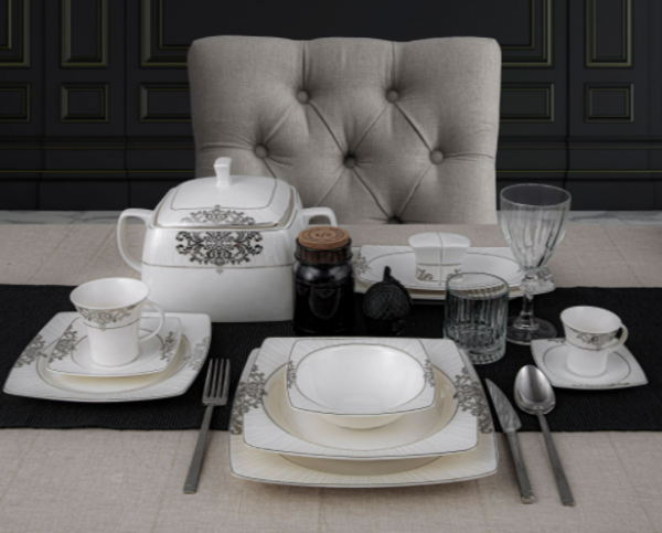 Güral Porselen Caroline 8405921 85 Parça Yemek Takımı