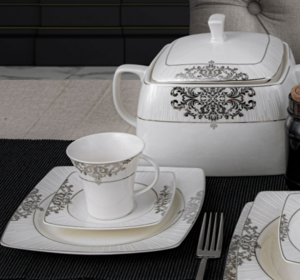 Güral Porselen Caroline 8405921 85 Parça Yemek Takımı