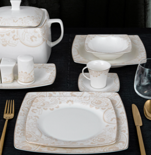 Güral Porselen Caroline 8305907 85 Parça Yemek Takımı