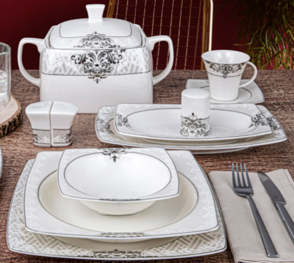 Güral Porselen Caroline 8405953 85 Parça Yemek Takımı
