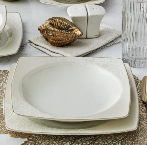 Güral Porselen Caroline 8305429 85 Parça Yemek Takımı