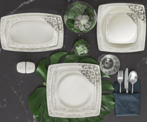 Güral Porselen Caroline 8305438 61 Parça Yemek Takımı