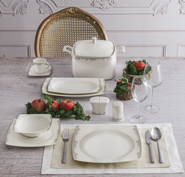 Güral Porselen Caroline 8305489 85 Parça Yemek Takımı