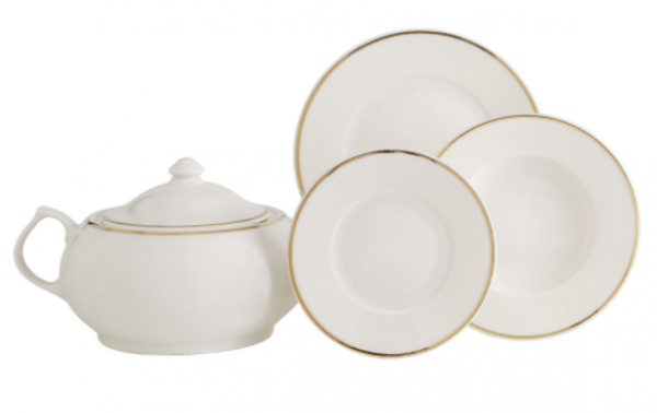 Güral Porselen Yuvarlak Bone GBSH61YT29 61 Parça Yemek Takımı