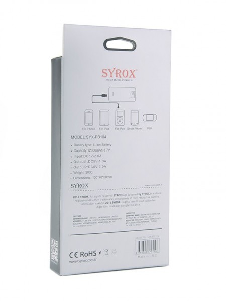 Syrox SYX-PB104 12000 mAh Powerbank
