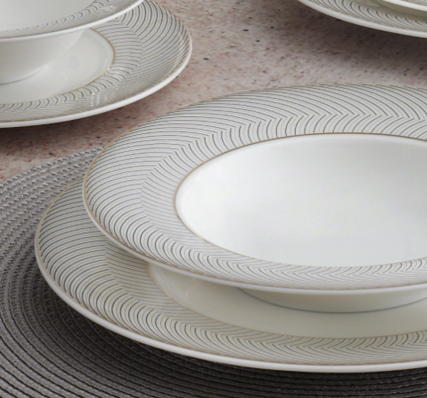 Güral Porselen Yuvarlak Bone 8305328 61 Parça Yemek Takımı
